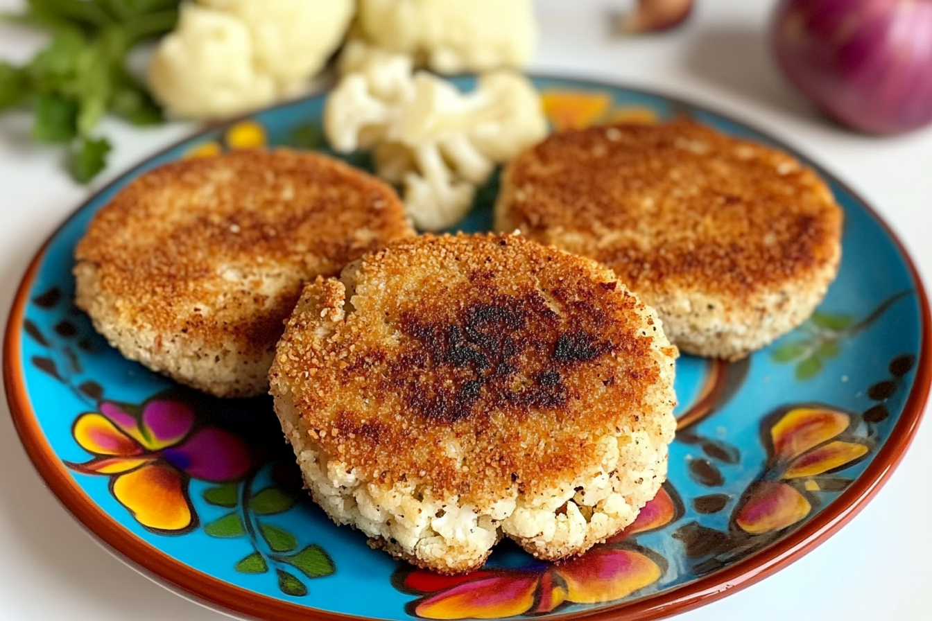 Hamburgers de thon et chou-fleur