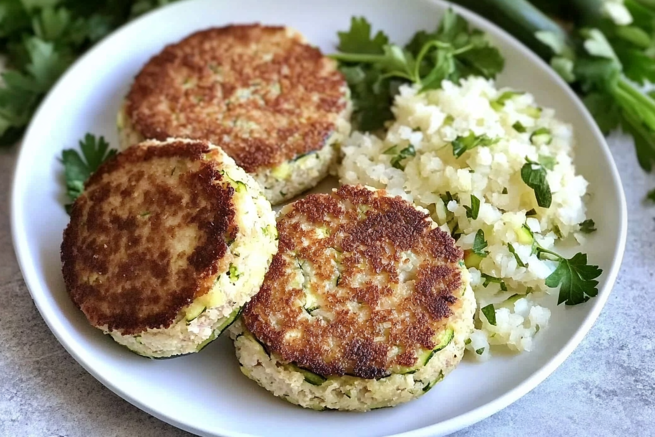 Hamburgers de thon et courgette