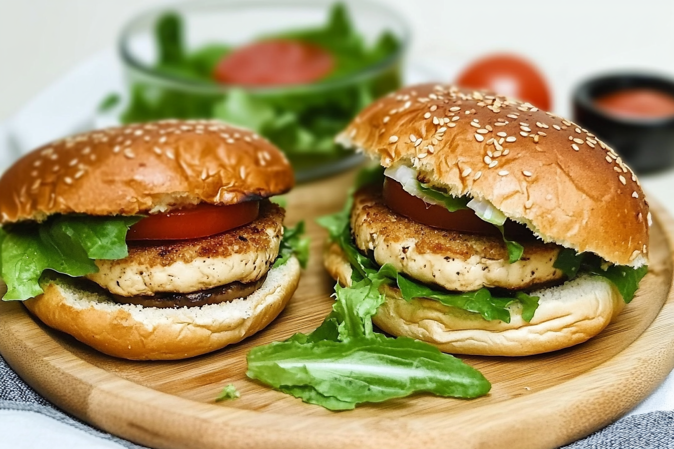 Hamburgers de tofu et champignons