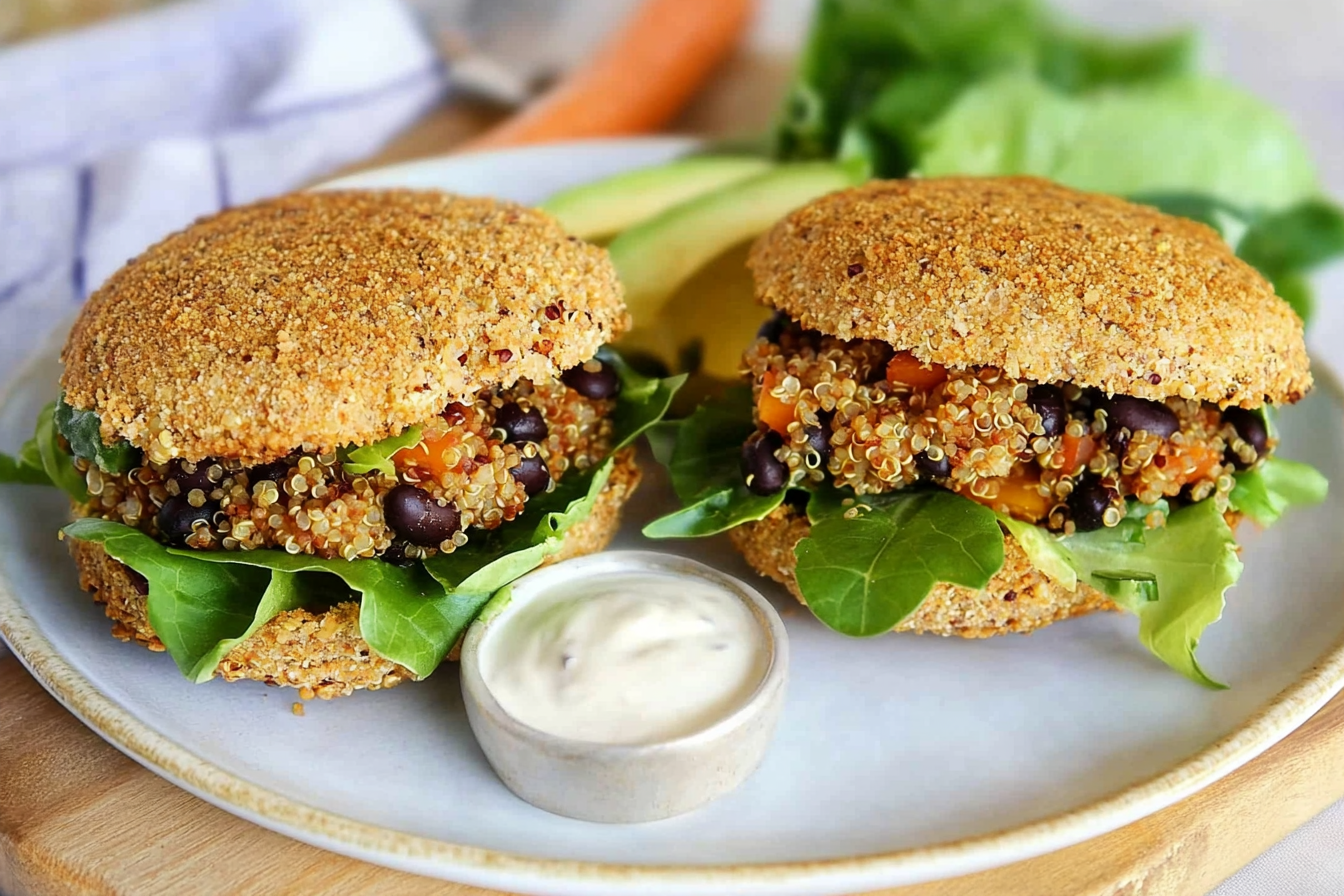 Hamburgers végétariens à la quinoa