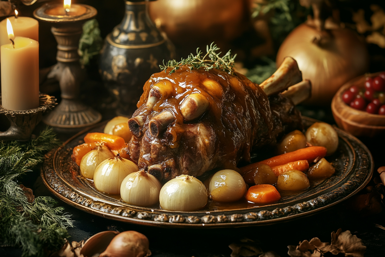 Jarrets d'agneau à la moutarde