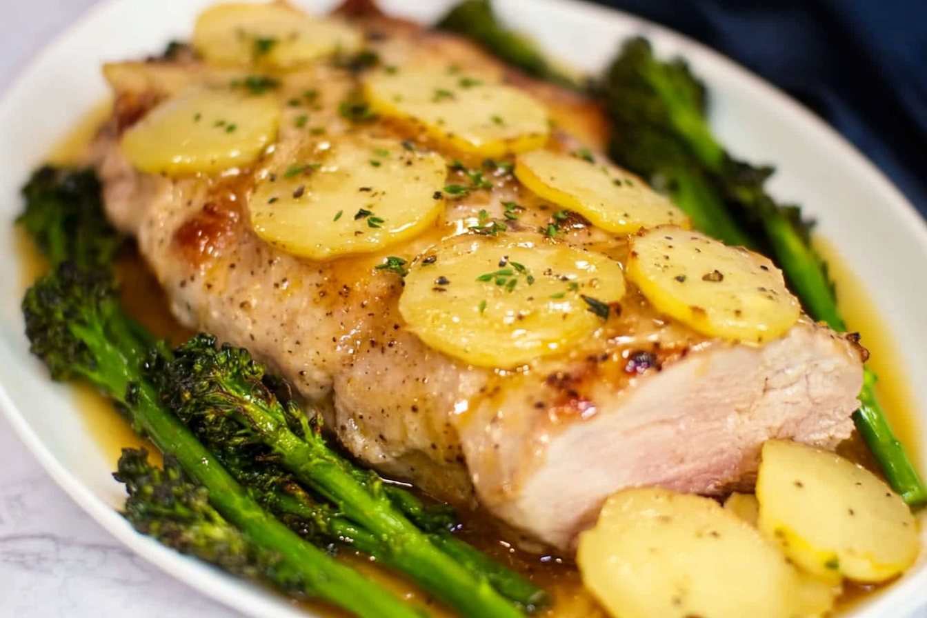 Lomo de porc rôti miel moutarde