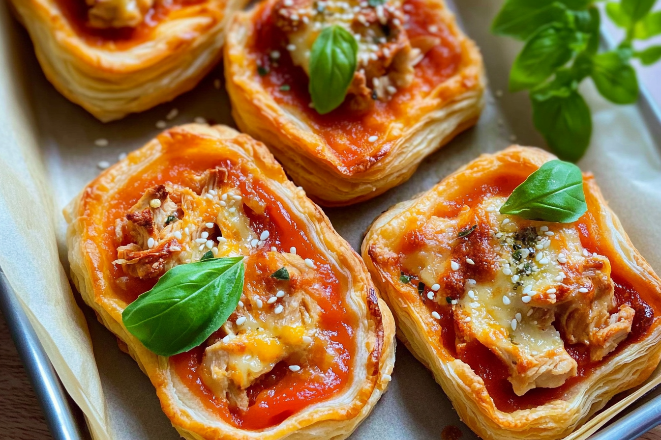 Mini feuilletés au poulet