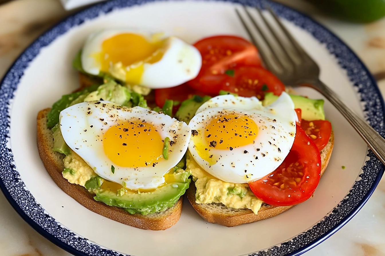 Oeufs avocat et tomate