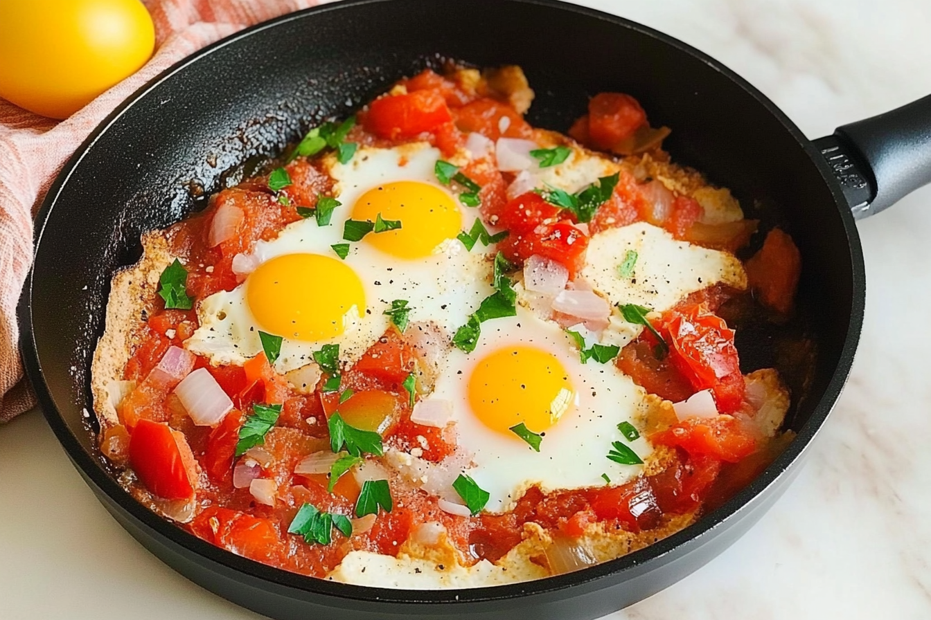 Oeufs brouillés à la tomate