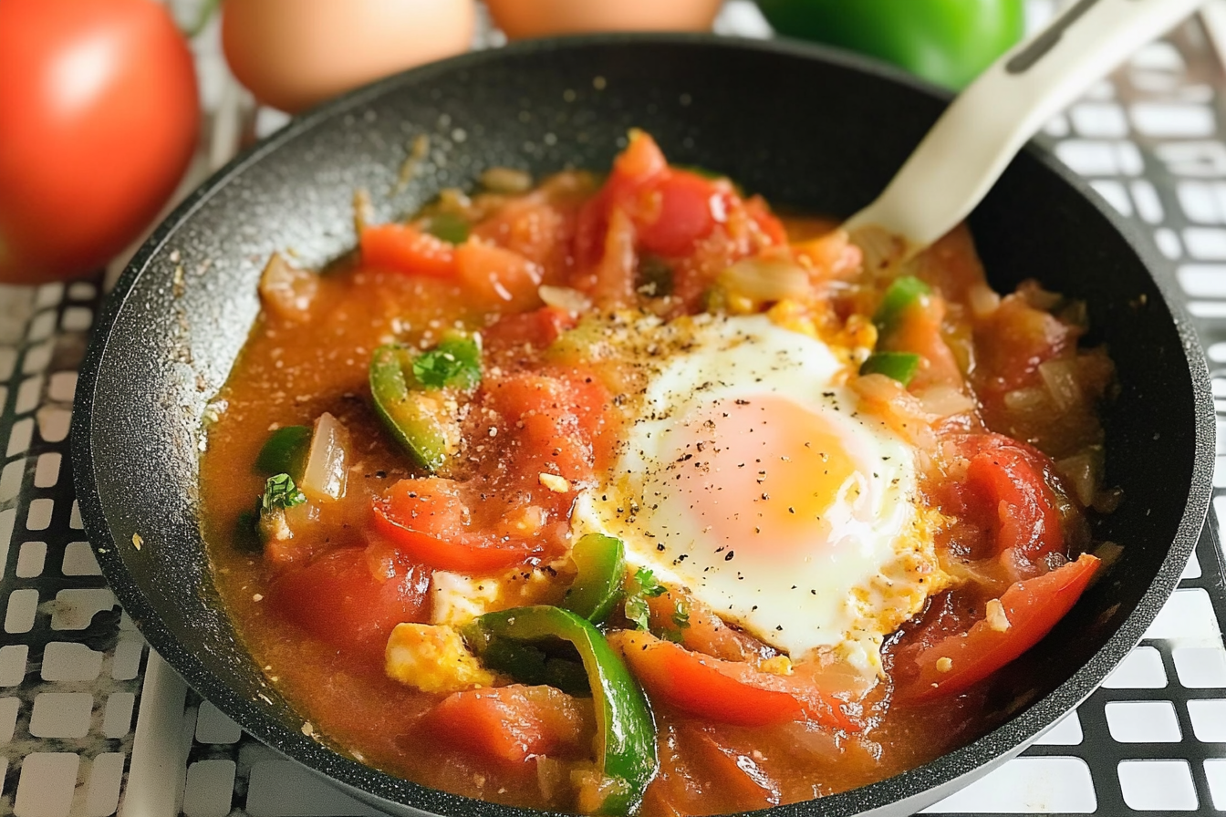 Poêlée de tomates et poivrons