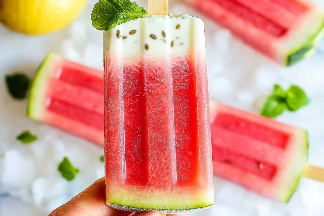 Pops de pastèque sans sucre