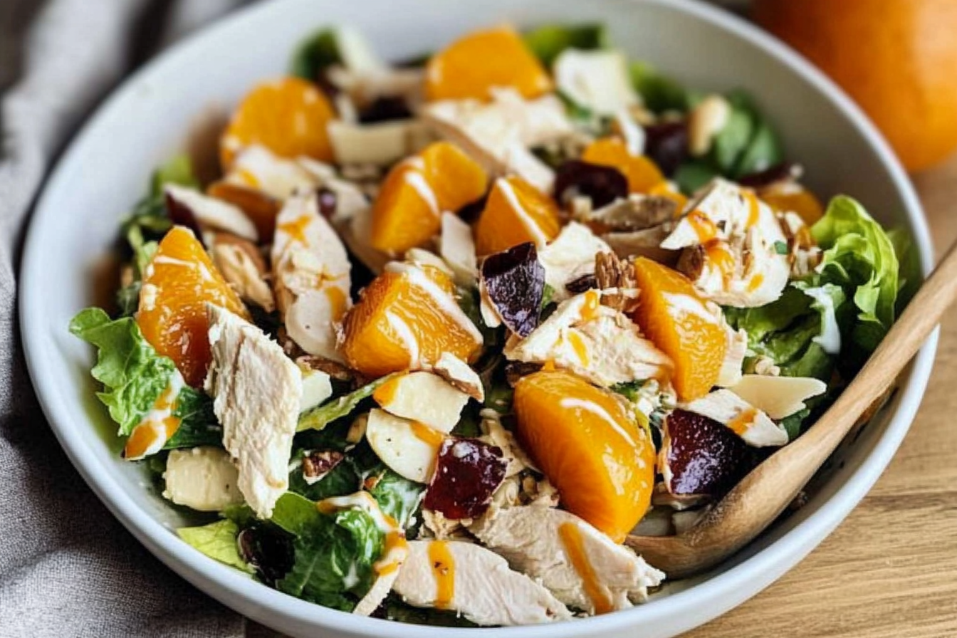 Salade de poulet au kaki