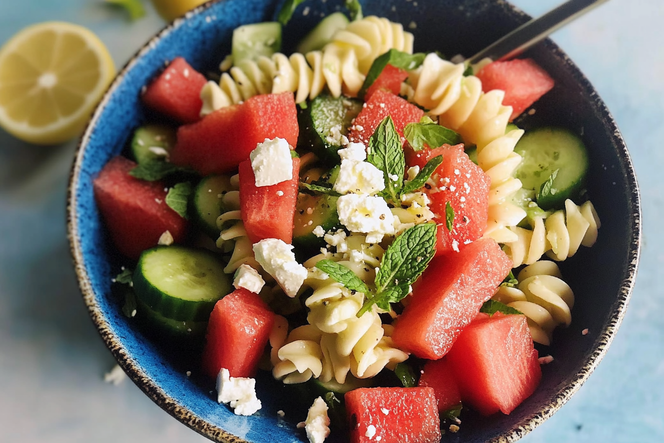 Salade rafraîchissante de pastèque