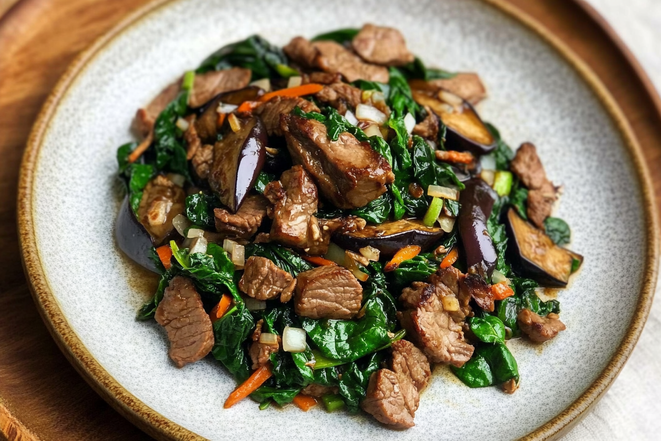 Sauté de veau aux épinards