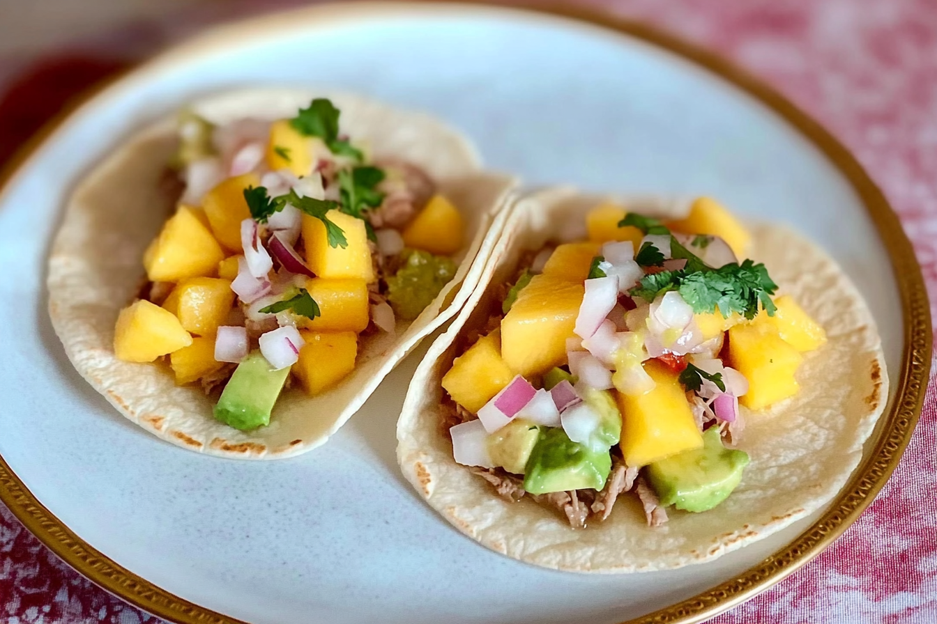 Tacos de ternera au mango