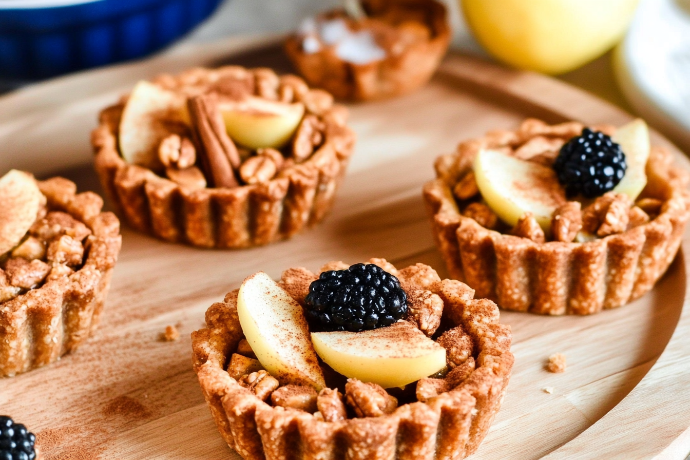 Tartaletas de manzana y cacahuète