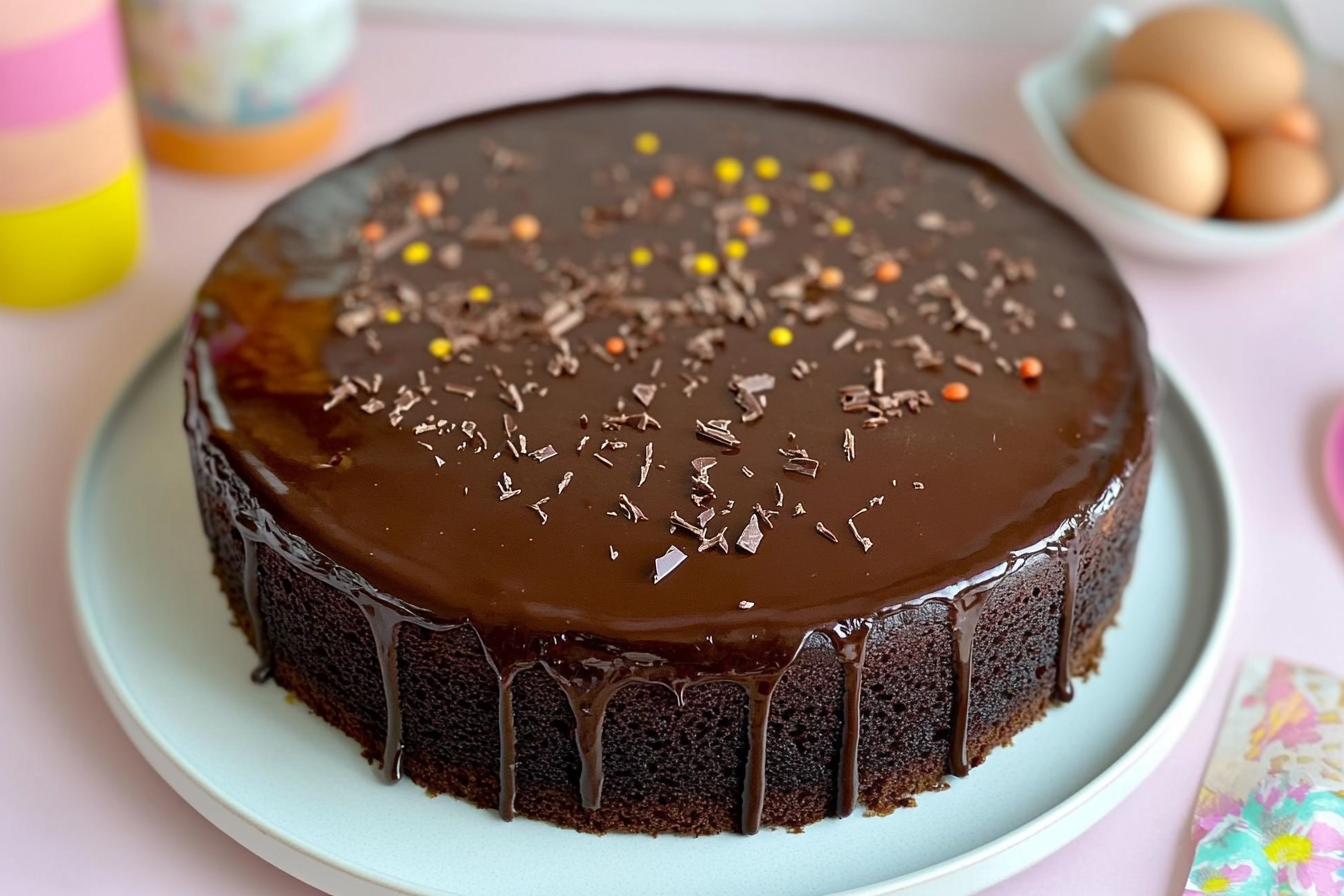 Tarte au chocolat d'anniversaire