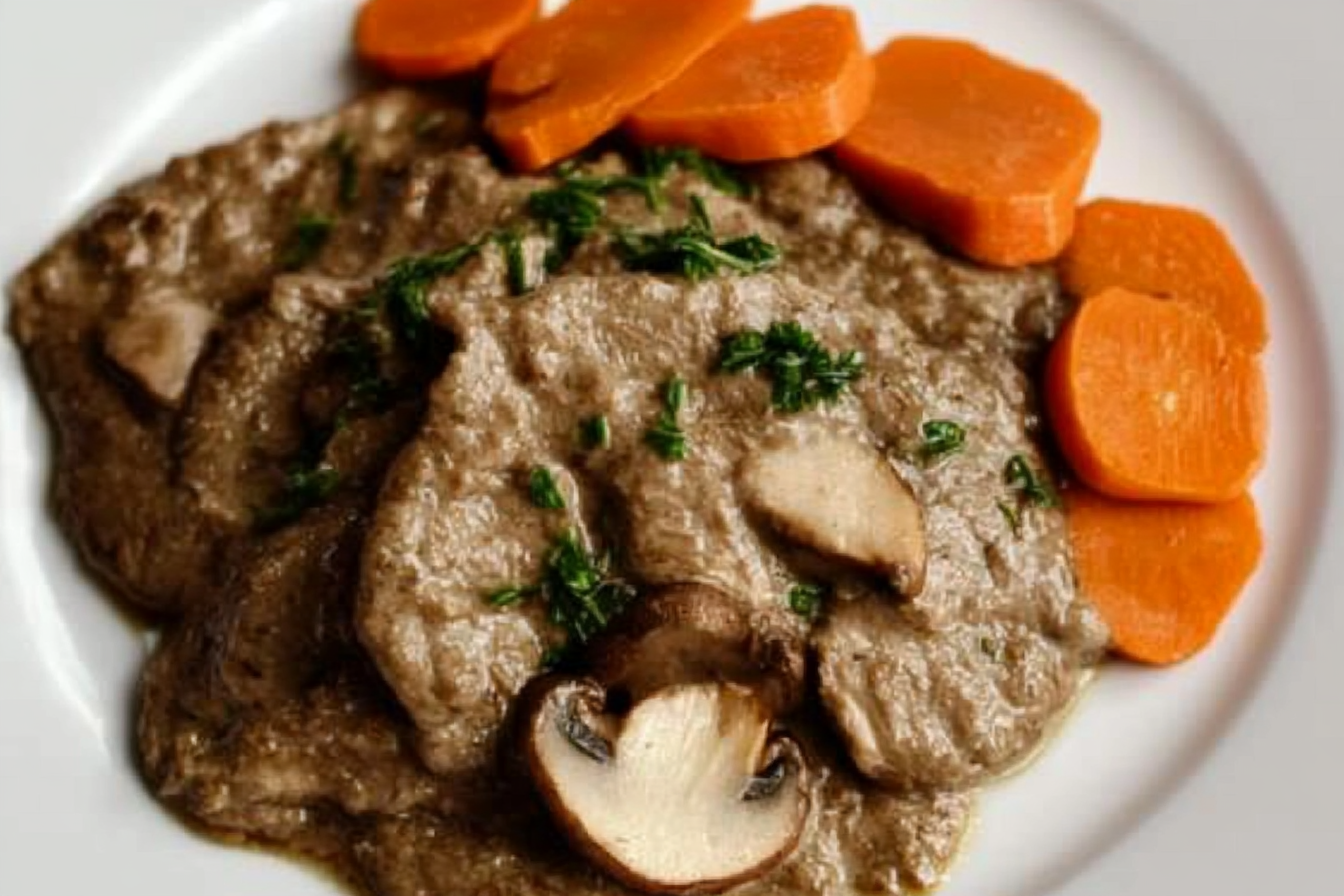 Ternè remplie à la sauce champignon