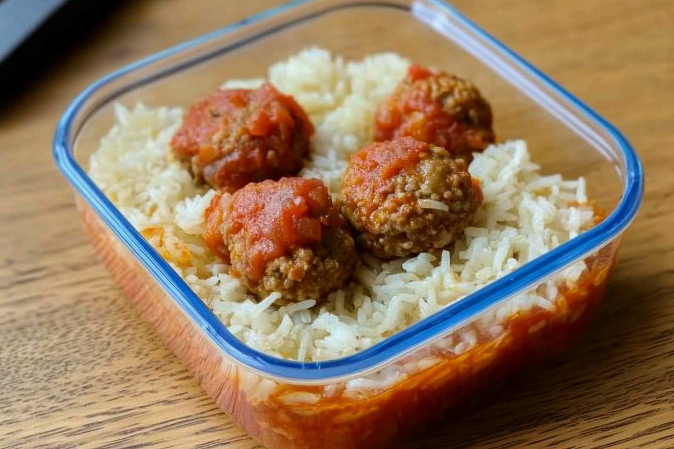 Boulettes de viande et riz