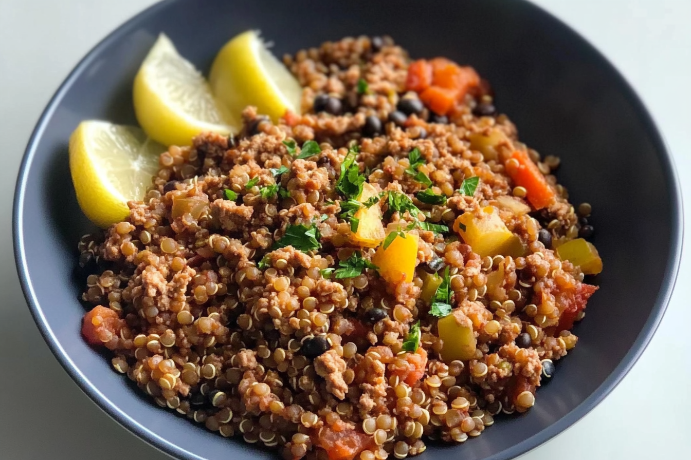 Bowl de quinoa et viande