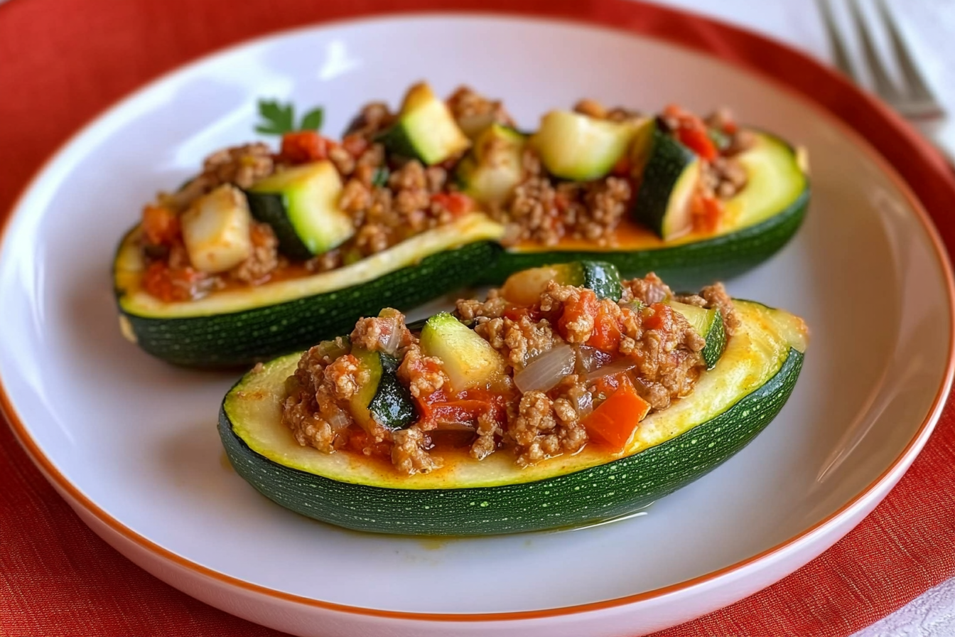 Courgettes farcies à la viande