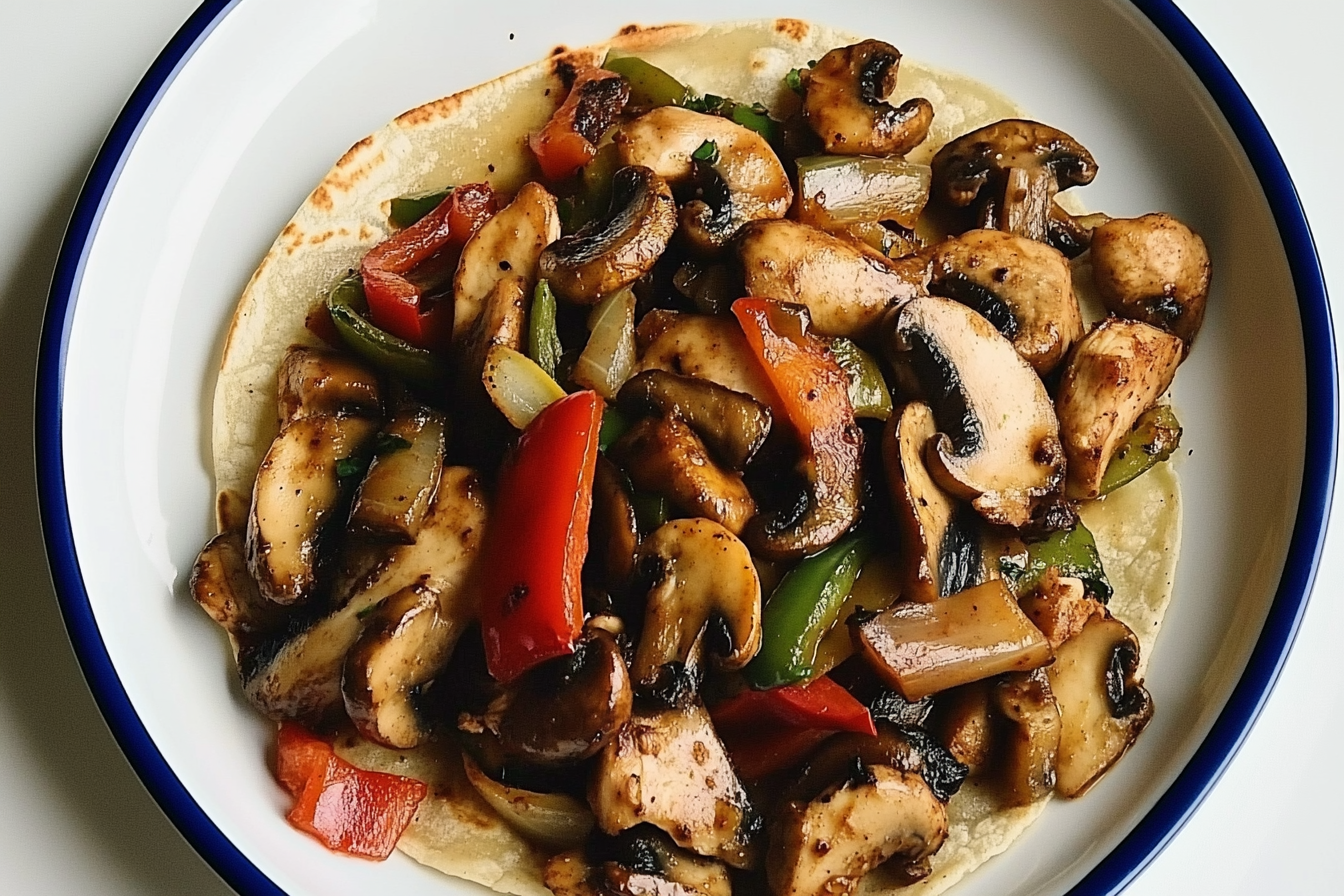 Fajitas de poulet et champignons