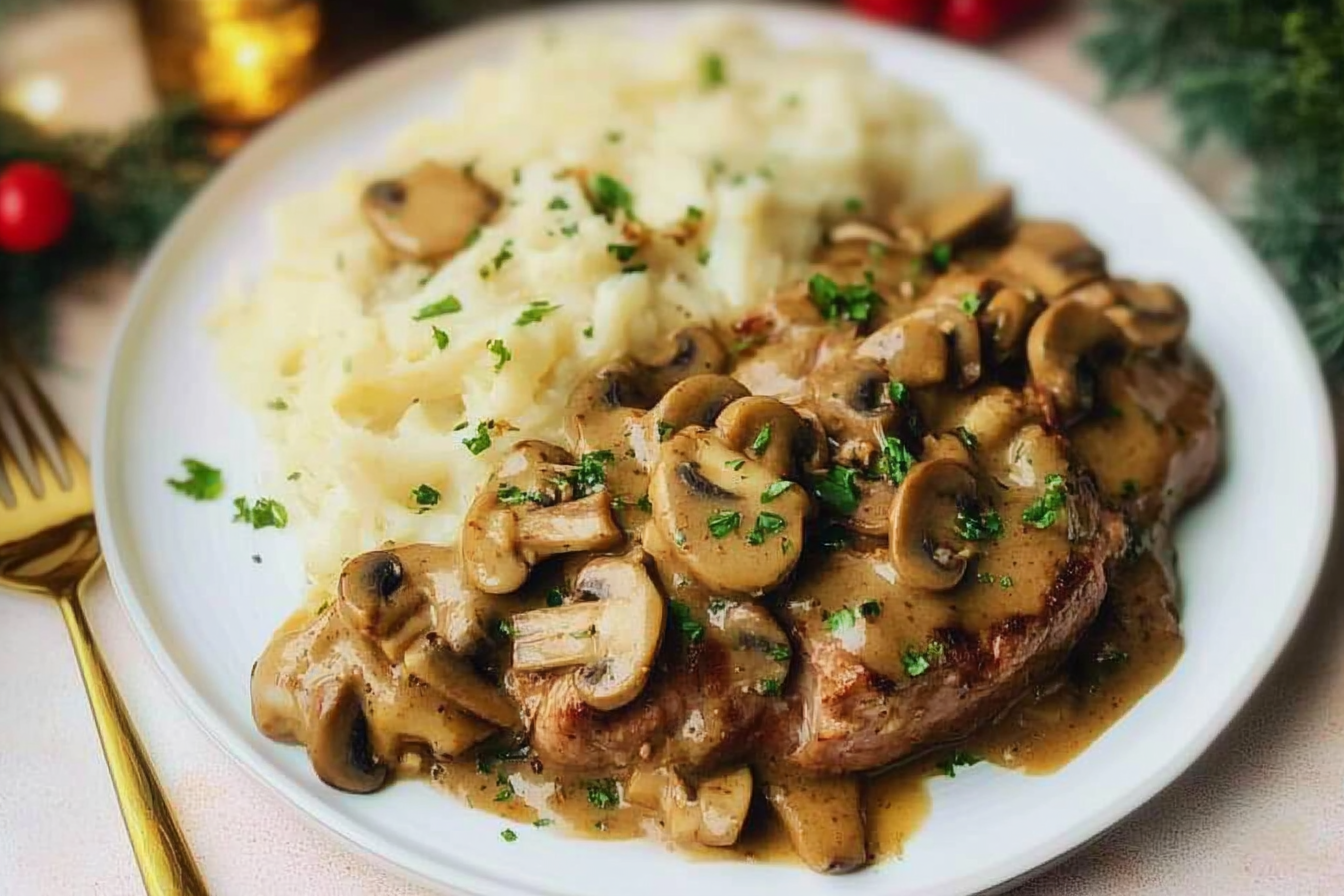 Filet de porc sauce champignons