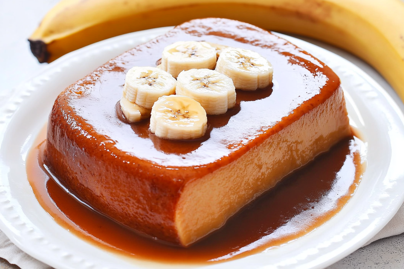 Flan crémeux au banane