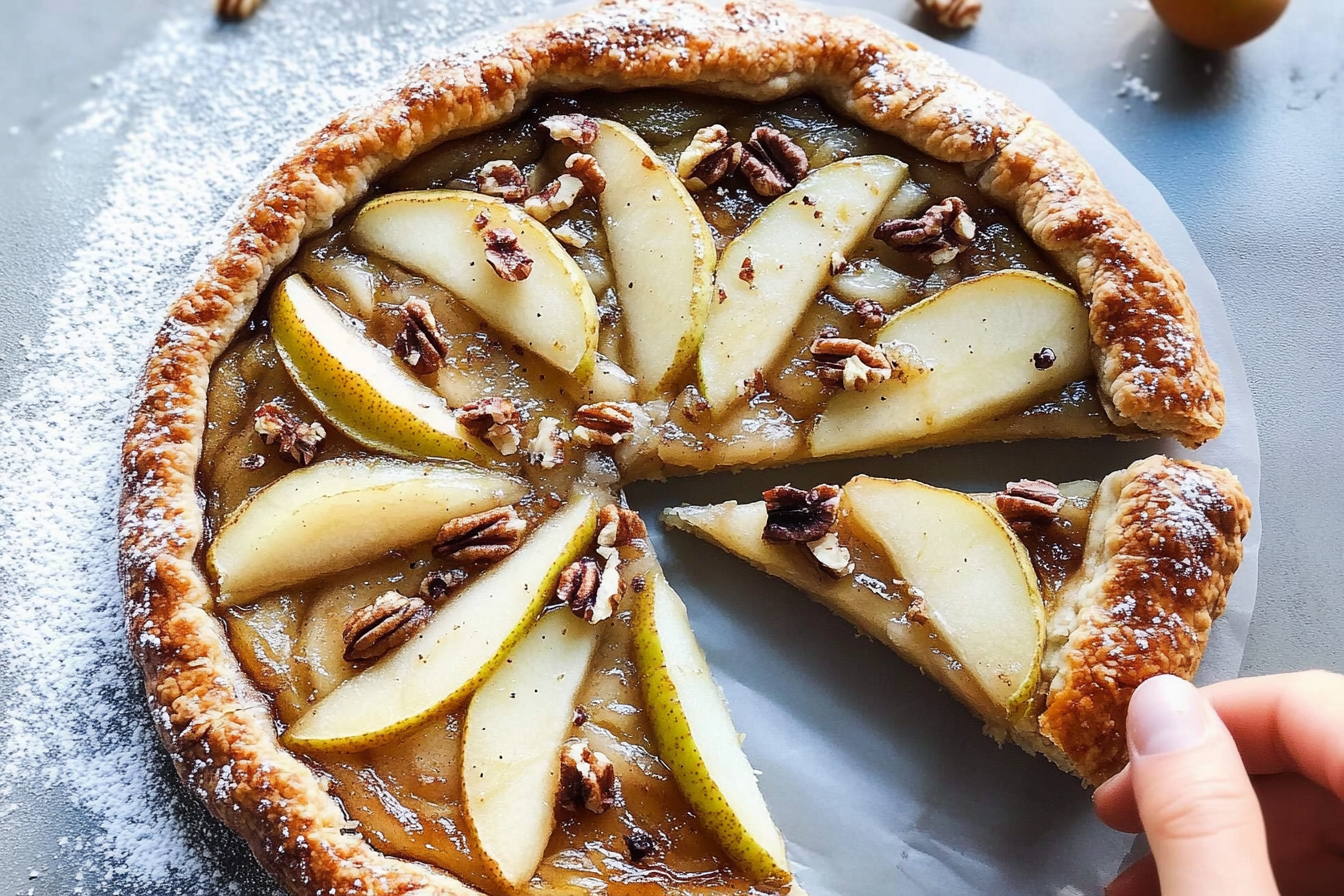 Galette de poires et noix