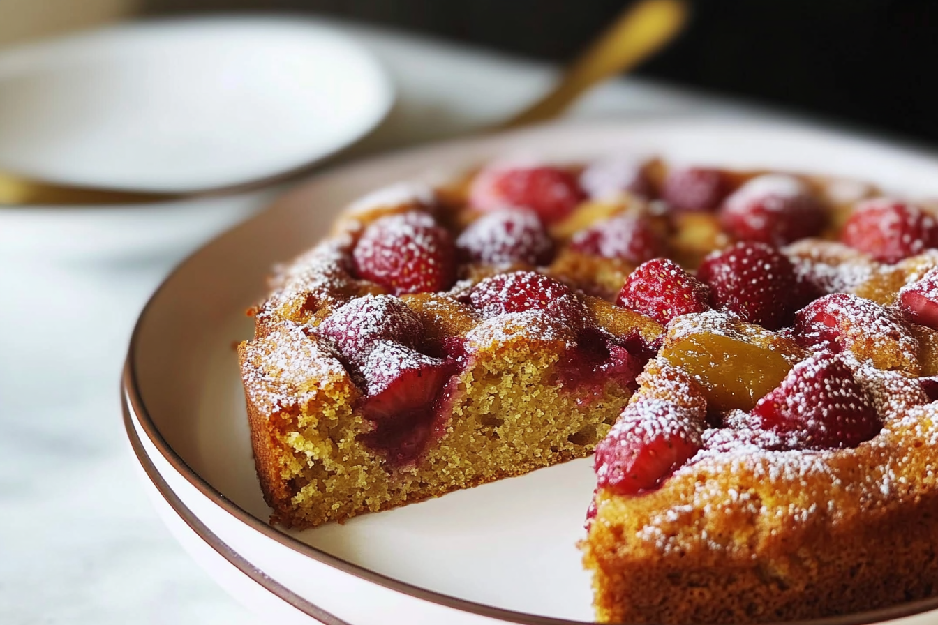 Gâteau aux fraises moelleux