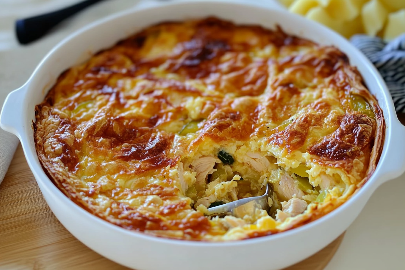 Gâteau de poulet et oignon