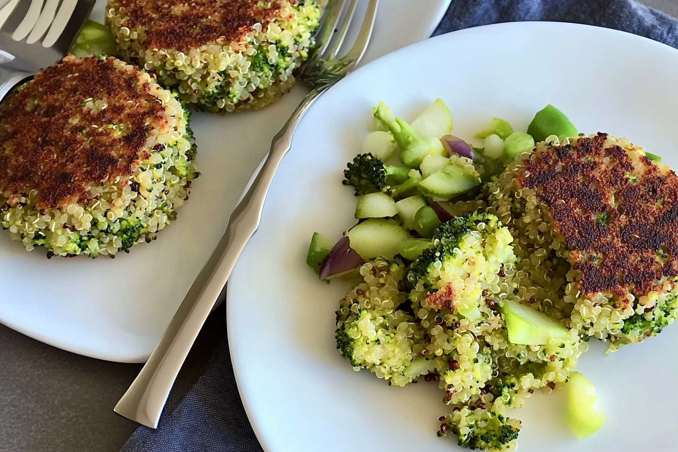 Hamburgers de brocoli et quinoa