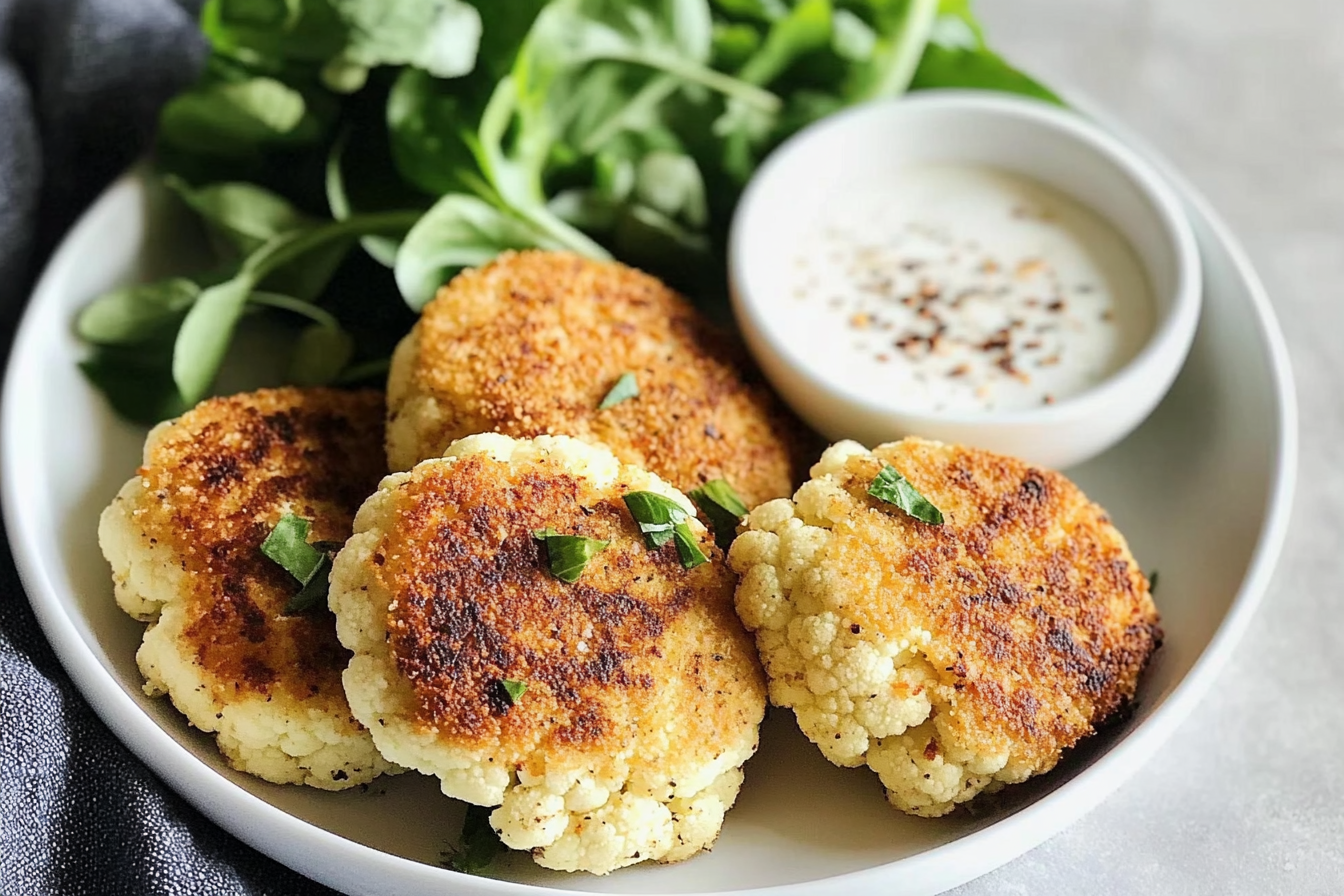 Hamburgers de chou-fleur au cheddar