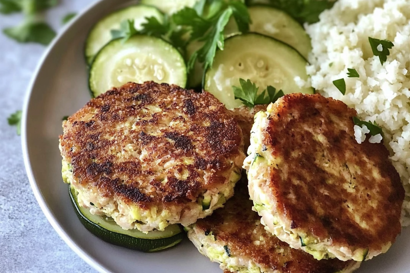 Hamburgers de thon et courgette
