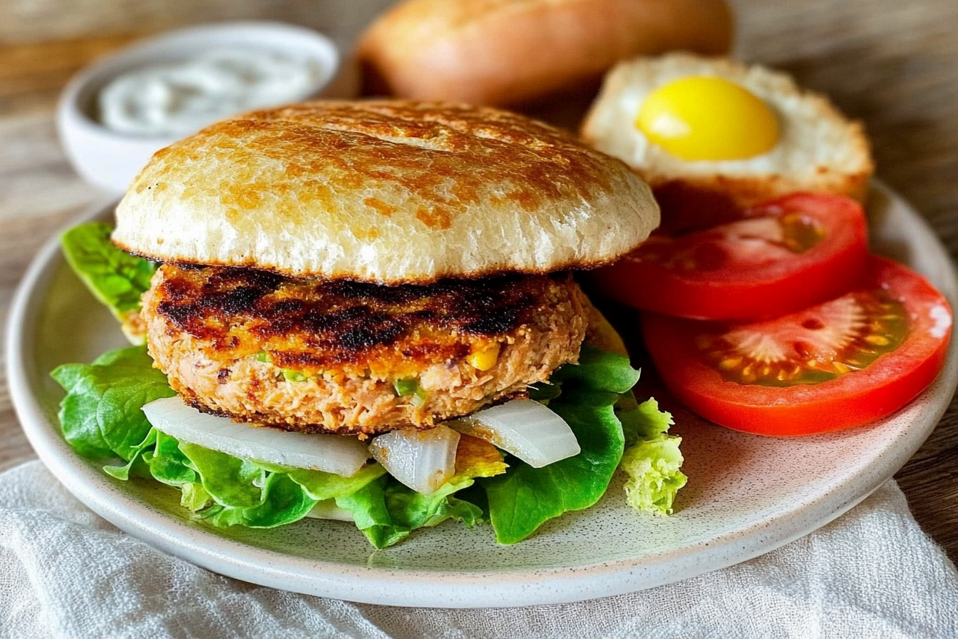 Hamburgers de thon frais