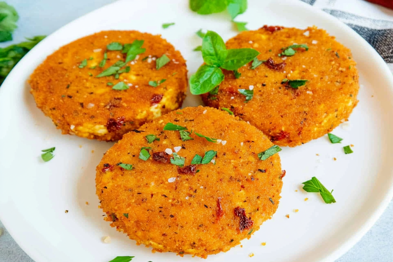 Hamburgers de tofu et tomates sèches