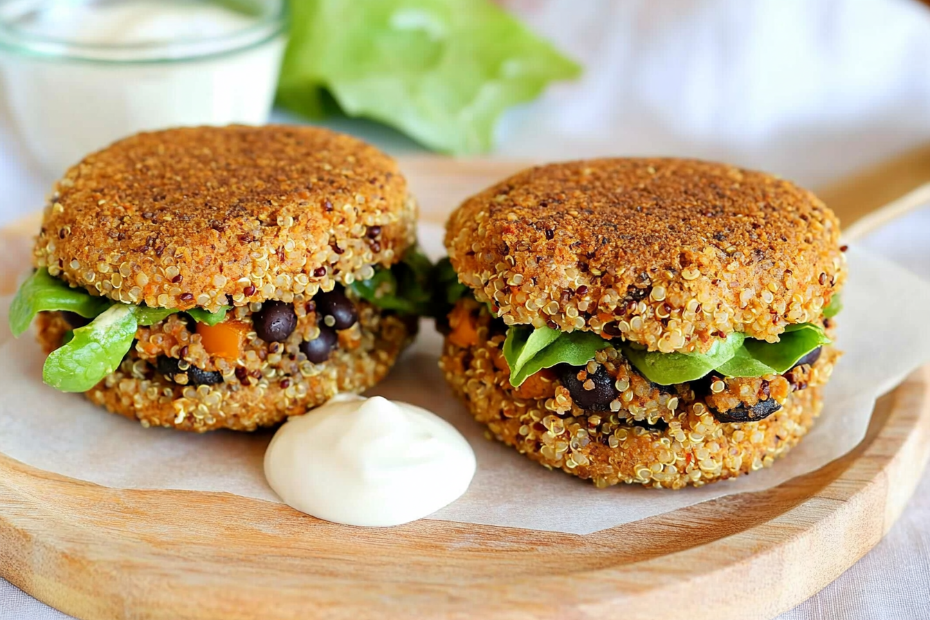 Hamburgers végétariens à la quinoa