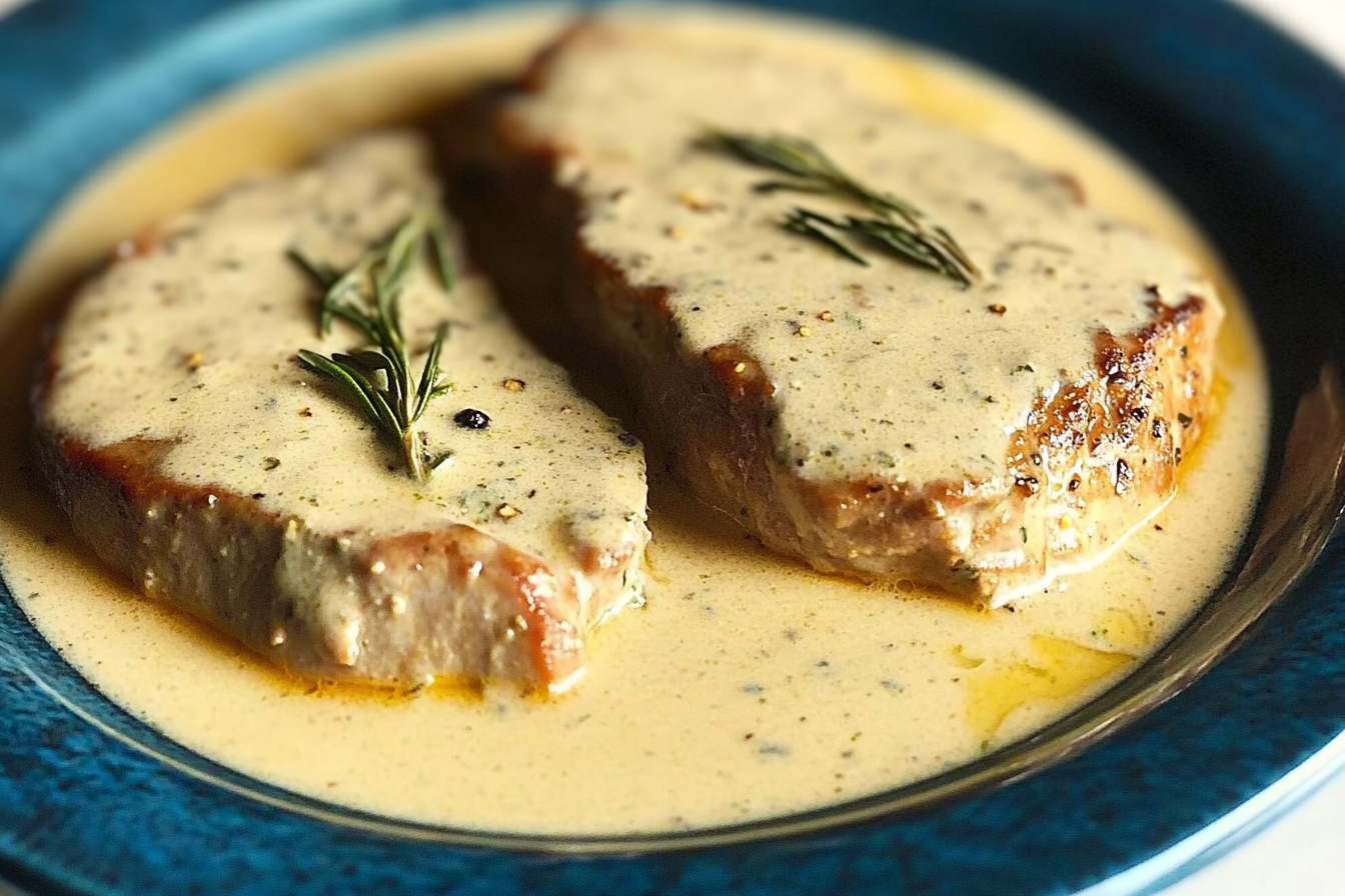 Lomo de cerdo à la moutarde