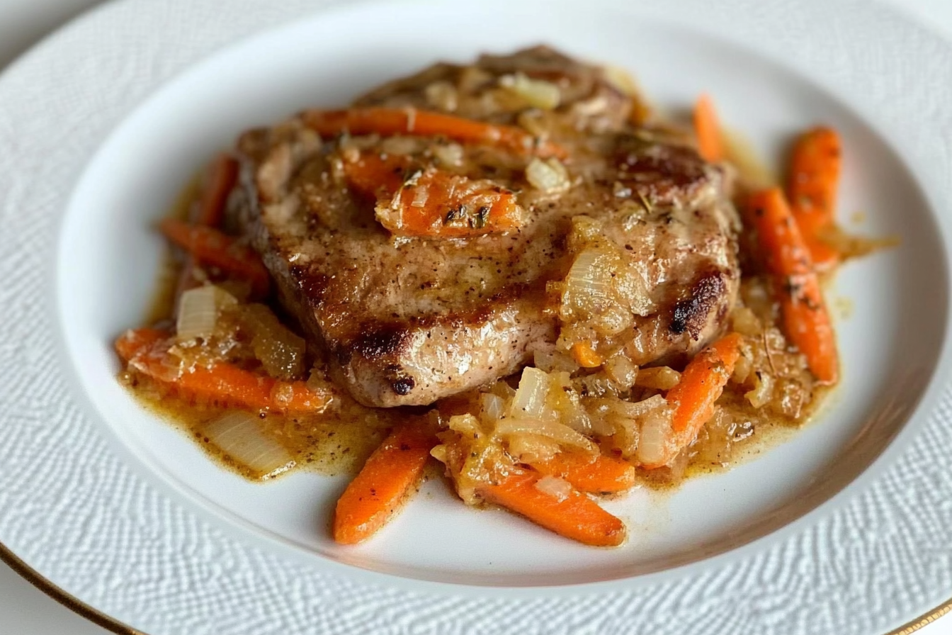 Lomo de cerdo aux carottes