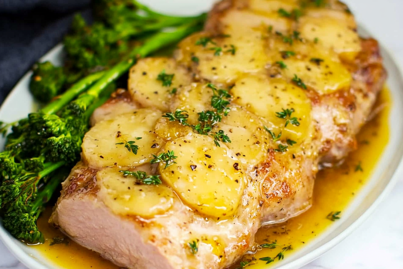 Lomo de porc rôti miel moutarde
