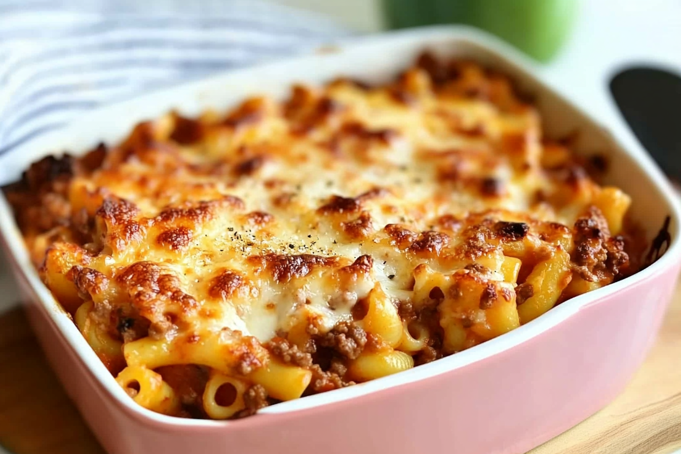 Macaroni gratinés à la viande