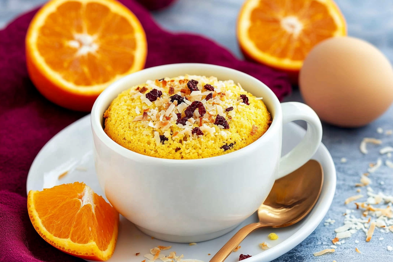 Mugcake à l'orange et coco