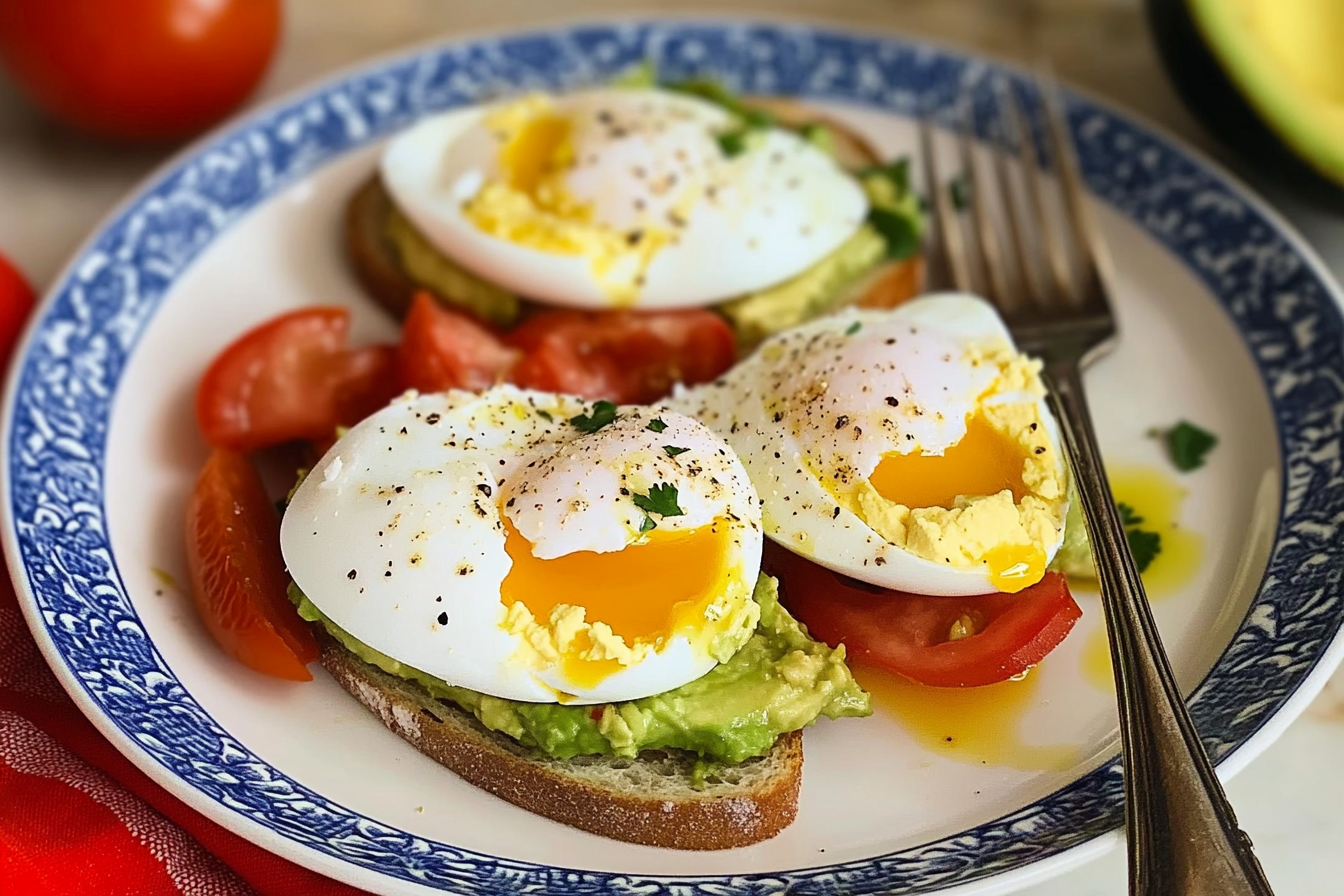 Oeufs avocat et tomate