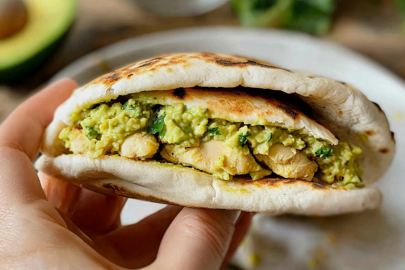 Pita au poulet et avocat