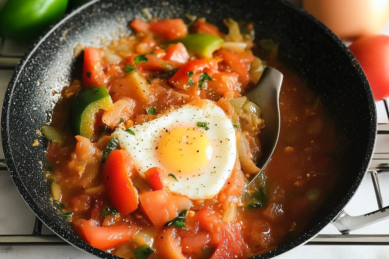 Poêlée de tomates et poivrons