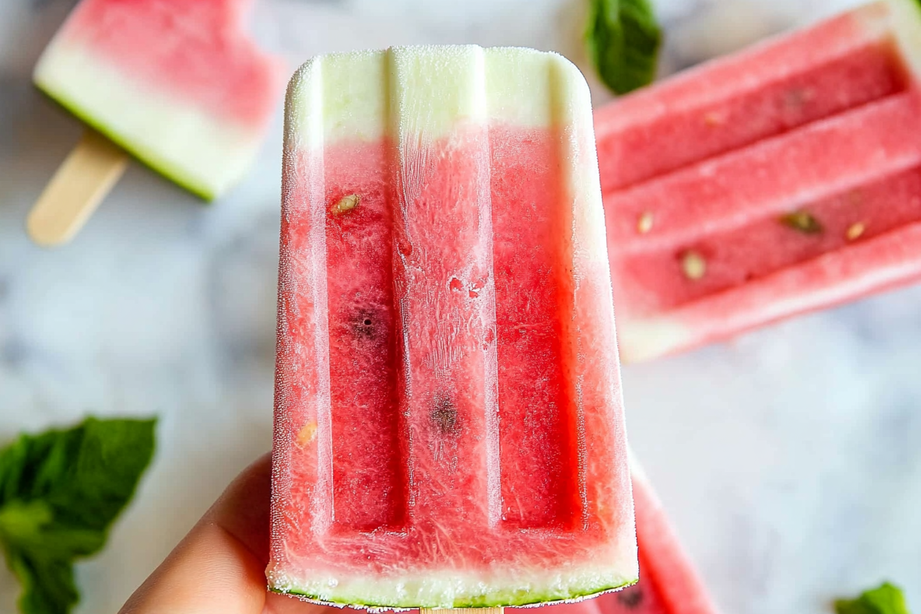 Pops de pastèque sans sucre