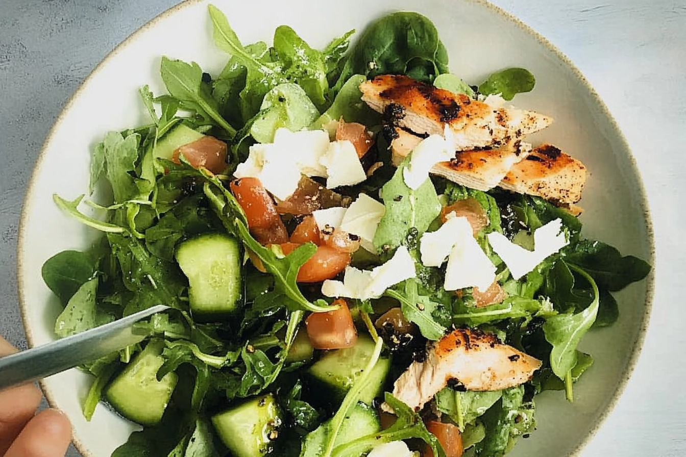 Salade de poulet et fromage