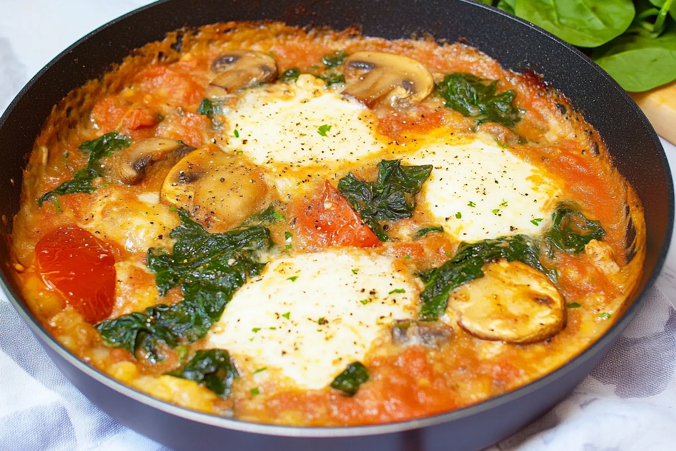 Sauté d'épinards et champignons