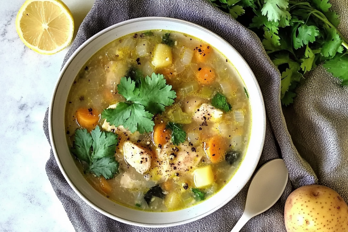 Soupe réconfortante au poulet