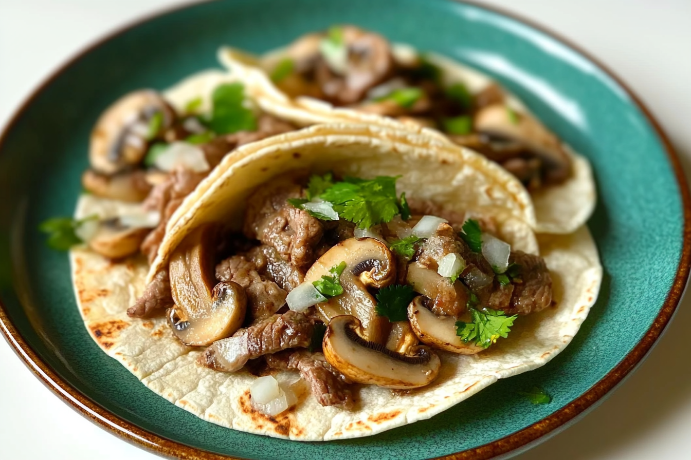 Tacos de boeuf aux champignons