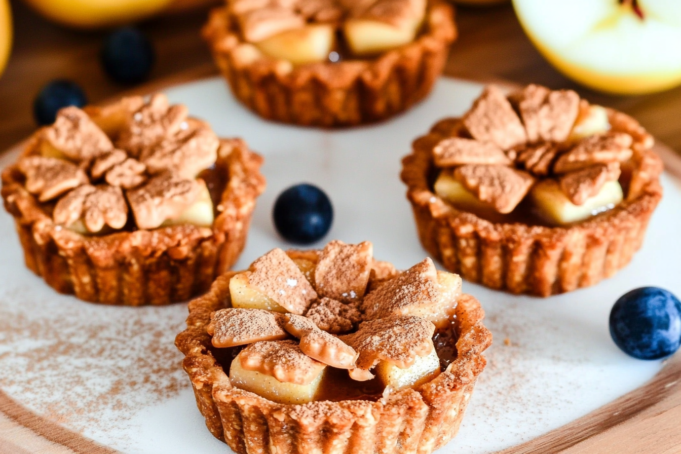Tartaletas de manzana y cacahuète