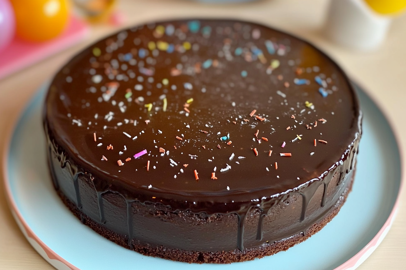 Tarte au chocolat d'anniversaire