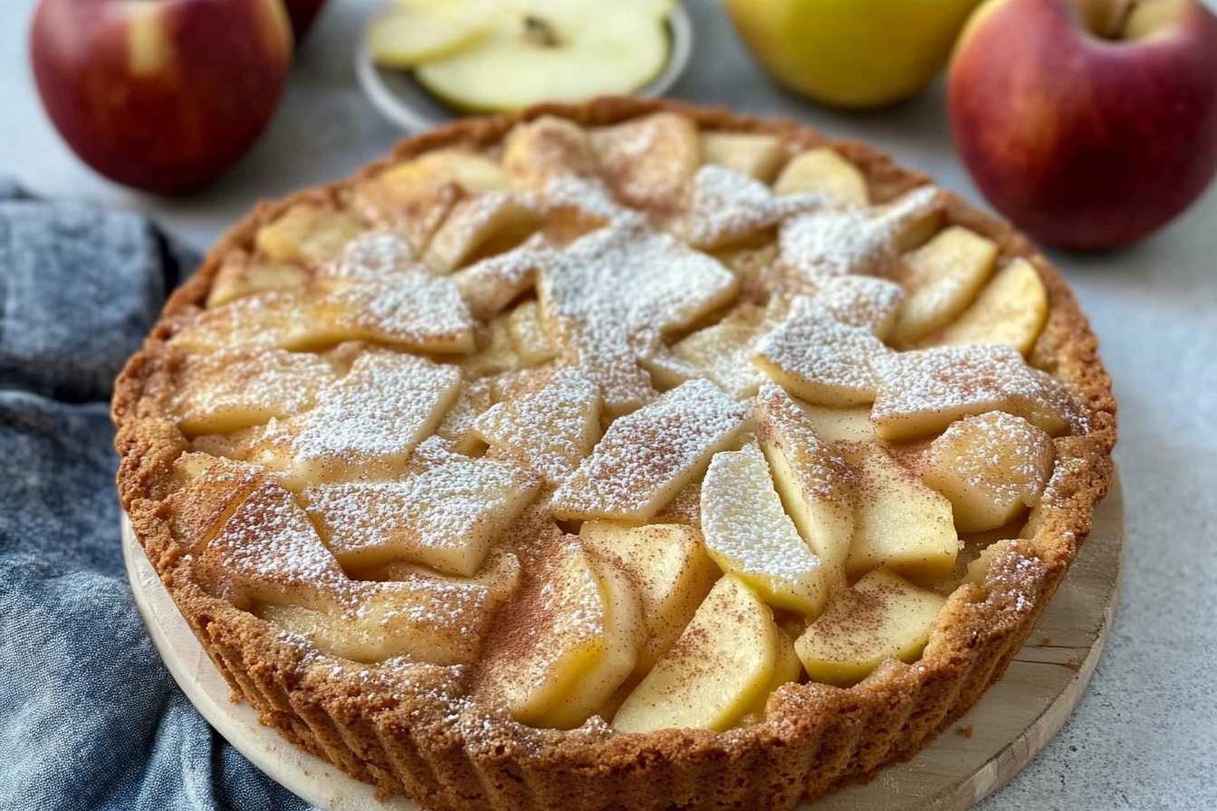 Tarte aux pommes récupérées