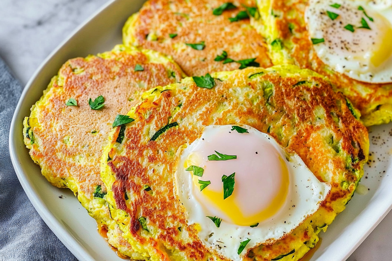 Tortitas de légumes et œuf